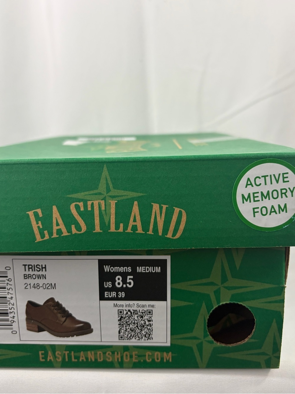 NWT Eastland Women’s Size 8.5 Dark Brown Lace-Up Casual Oxfords - Picture 9 of 10